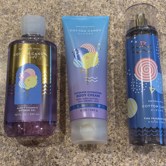 Bath & Body Works Cotton Candy Clouds Bundle - Picture 2 of 6
